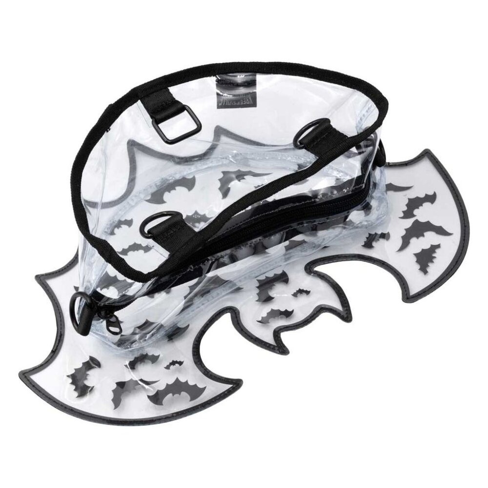 Kreepsville 666 Clear Vinyl Bat Backpack or Shoulder Bag Purse Concert Venue NWT - Picture 5 of 6